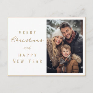 Elegantes Familienfoto Frohe Weihnachten Neues Jah Postkarte