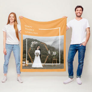 Elegantes Familienfoto & Frohes Erntedankfest Fleecedecke
