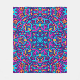 Elegantes farbenfrohes nahtloses Muster Duschvorha Fleecedecke