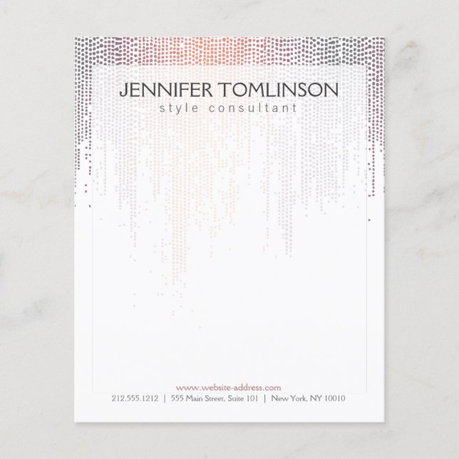 Elegantes, farbenfrohes Regenmuster von Confetti Flyer (Vorne)