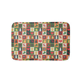 Elegantes, farbenfrohes Weihnachtsmuster | Bath Ma Badematte