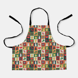 Elegantes, farbenfrohes Weihnachtsmuster | SCHÜRZE