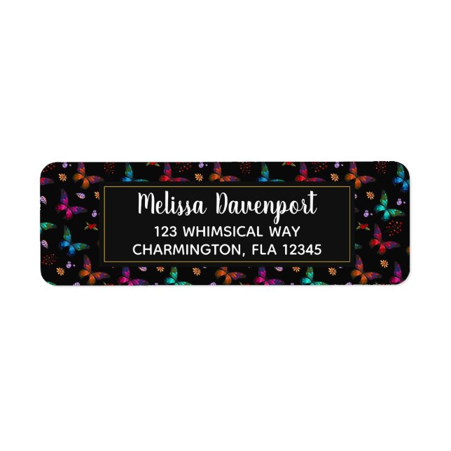 Elegantes, farbenprächtiges Schmetterlingsmuster a (Vorne)