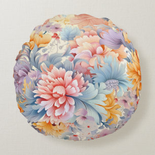 Elegantes farbiges Muster Japan Art Rundes Kissen