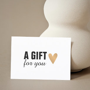 Elegantes Faux-Gold-Herz-Schönheits-Geschenk-Zerti Rabattkarte