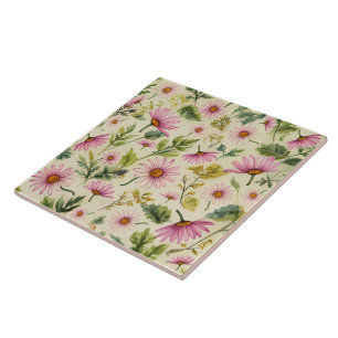 Elegantes Federmuster Fliese