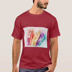 Elegantes Federn Grafik T-Shirt
