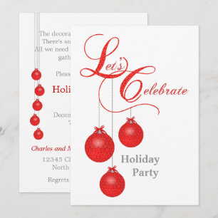 Elegantes Feiertags-Party-kundenspezifische Einladung