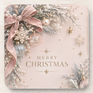 Elegantes, feminin-christliches Weihnachten im dez Getränkeuntersetzer