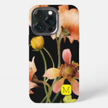 elegantes, feminines Initial-Design mit schwarzen