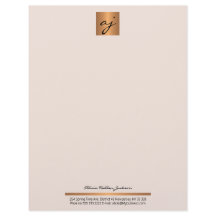 Elegantes feminines Rosa-Kupfergold-Monogramm