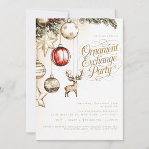 Elegantes festes Ornament Austausch Weihnachtsfest Einladung
