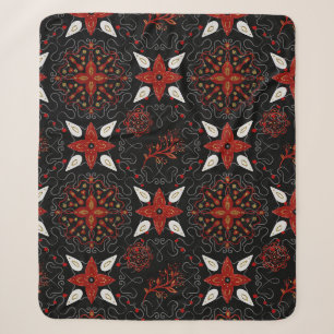 Elegantes, festliches Gefühl symmetrisches Blumenm Sherpadecke