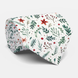 Elegantes festliches weißes und grünes Weihnachtsm Krawatte