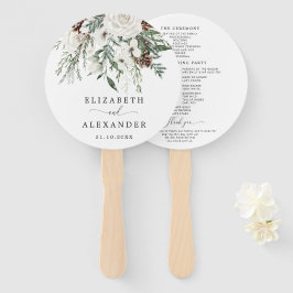 Elegantes festliches Winter-Hochzeitsprogramm Fächer