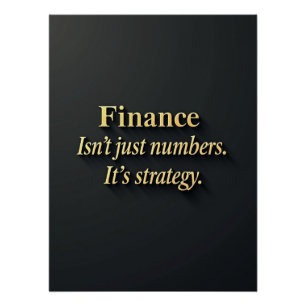 Elegantes Finanzzitat Minimalistisch Poster