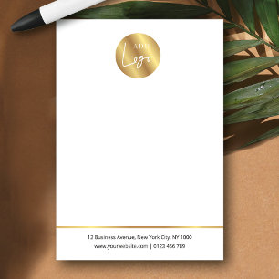 Elegantes Firmenlogo mit Faux-Gold-Effekt Post-it Klebezettel