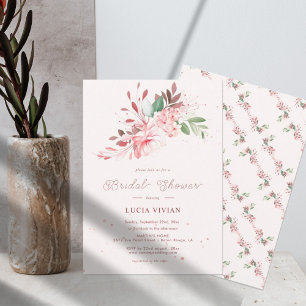 Elegantes Flawless Sakura Rosa Traumhotel Brautpar Einladung