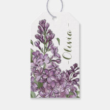 Elegantes Flieder-Blumen-Linienkunst-Persönliches