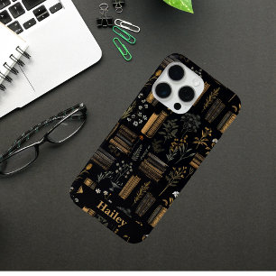 Elegantes Floral & Book Design - Ein Leser hat es iPhone 16 Pro Hülle