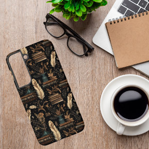 Elegantes Floral & Book Design - Ein Leser hat es Samsung Galaxy Hülle
