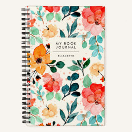 Elegantes Floral Book Lover Reading Journal Notizbuch