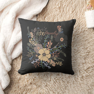 Elegantes Floral Bouquet Girly Sprichwort Kissen