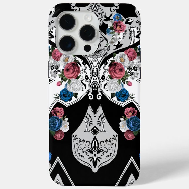 Elegantes Floral  Case-Mate iPhone Hülle (Rückseite)