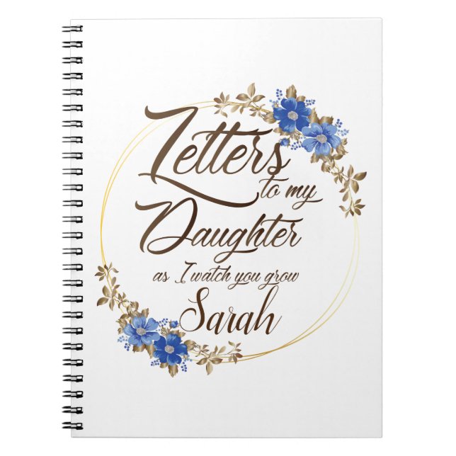 Elegantes Floral Letters elegantes Design Notizblock (Vorderseite)