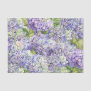 Elegantes floral Lila Hydrangea-Muster Decoupage Seidenpapier