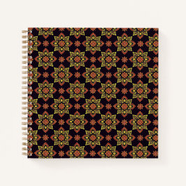 Elegantes Floral Mandala Muster Notizbuch