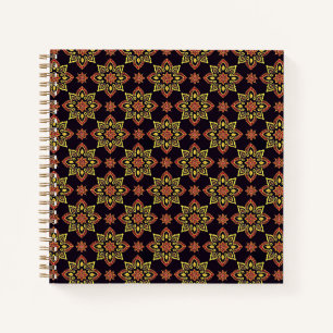 Elegantes Floral Mandala Muster Notizbuch