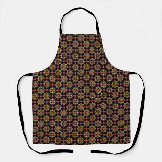 Elegantes Floral Mandala Muster Schürze (Vorderseite)