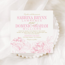 Elegantes Floral Peony Wedding Pink Gold