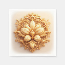 Elegantes Floral Relief Design mit Verzierten Deta Serviette