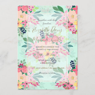 Elegantes Floral Watercolor Paint Shop Einladung