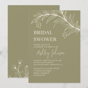 Elegantes florales "Brautparty" Einladung