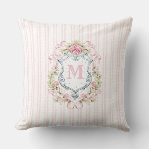 Elegantes florales Brautwappen Kissen