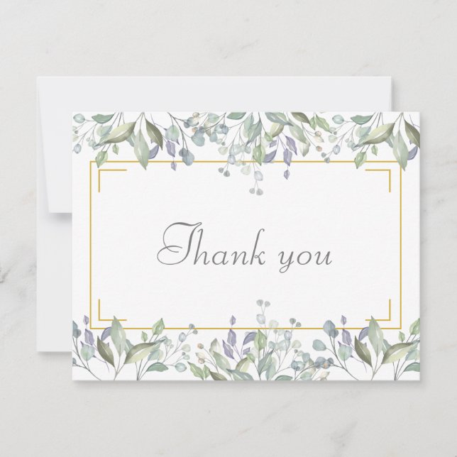 Elegantes florales Business Dankeschön Card Dankeskarte (Vorderseite)