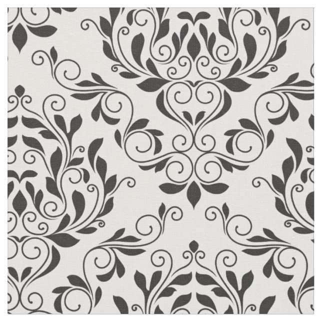 Elegantes, florales Damask-Gewebe Stoff (Nahaufnahme)