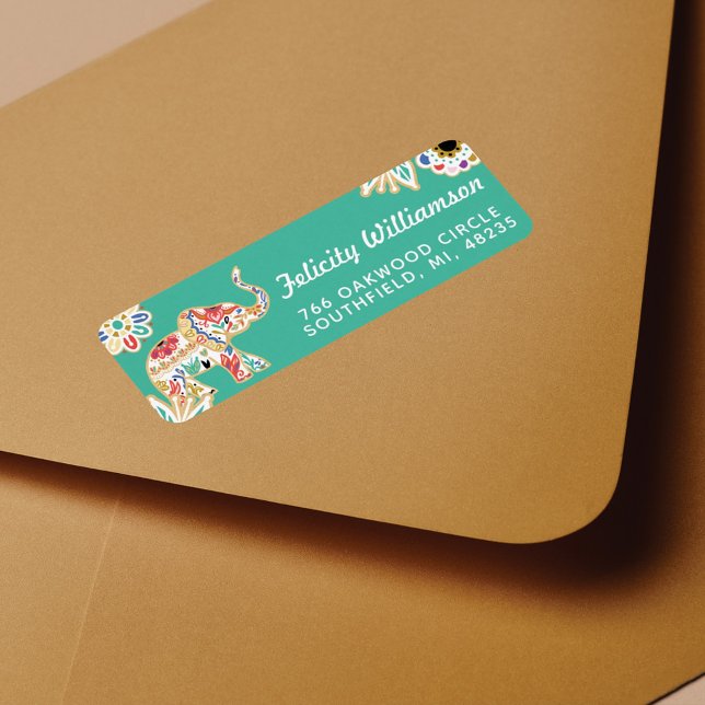 Elegantes florales Dekorationsdesign Verziert Elef (Von Creator hochgeladen)