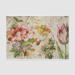 Elegantes florales Dekoupage Seidenpapier