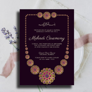 Elegantes & Florales Geometrisches Muster Islamisc Einladung