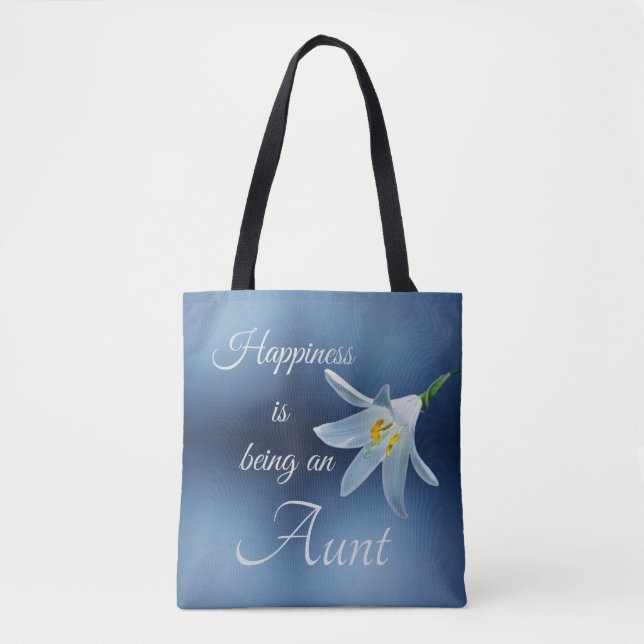 Elegantes florales Glück ist eine Tante Tasche (Vorderseite)