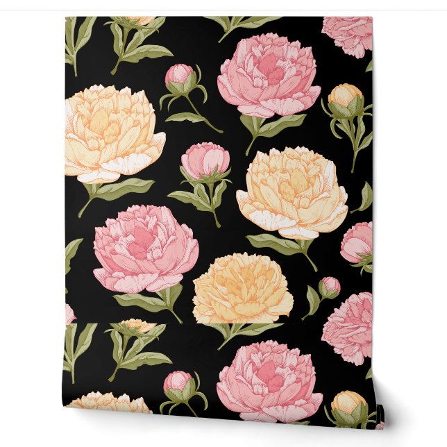 Elegantes florales Hintergrundbild - lebendige Blu Tapete (Abrollen)