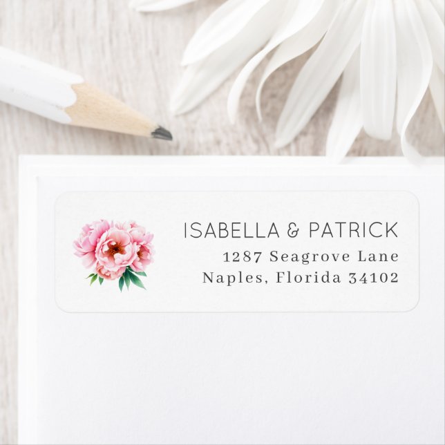 Elegantes florales Hochadreßetikett (Insitu)