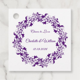Elegantes florales Hochzeitsdesign Geschenkanhänger