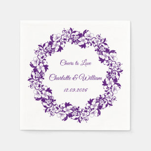 Elegantes florales Hochzeitsdesign Serviette
