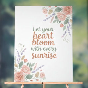 Elegantes florales Inspirationsposter Acrylschild