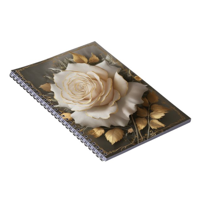Elegantes florales Kunstdesign  Notizblock (Rechte Seite)